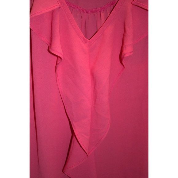 Guess Pink Ruffle Tank Size Small - Picture 3 of 4
